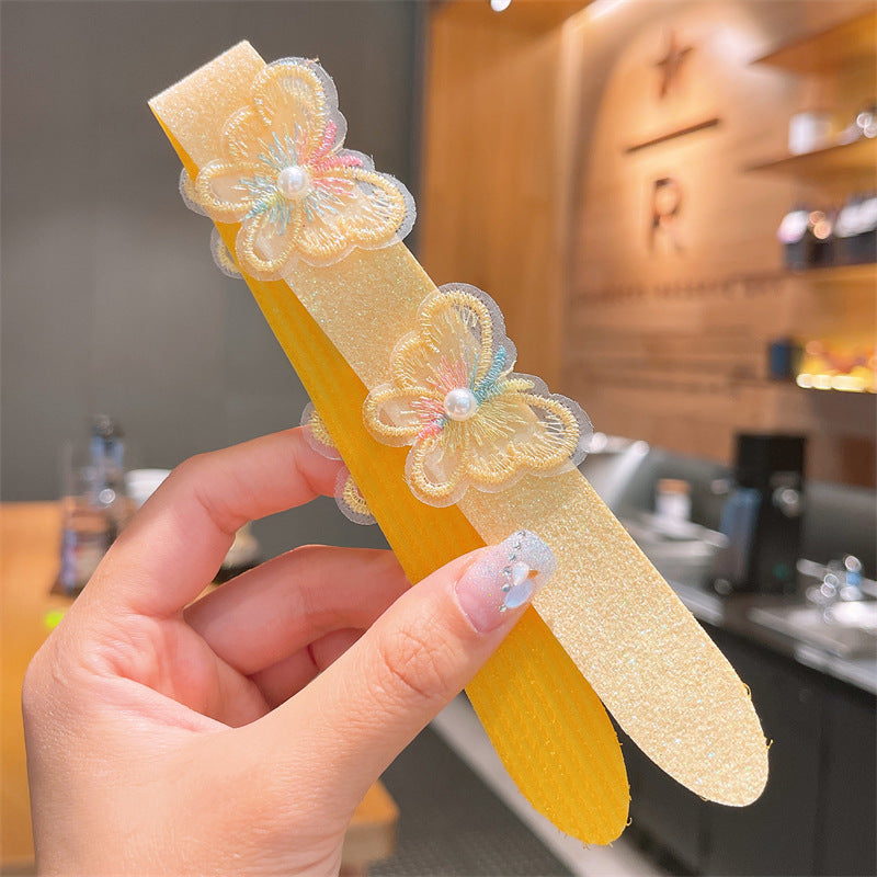 Kids' hair clips, magic hairbands, girls' bangs fixing headbands, children's hair accessories, yellow color, imported from china