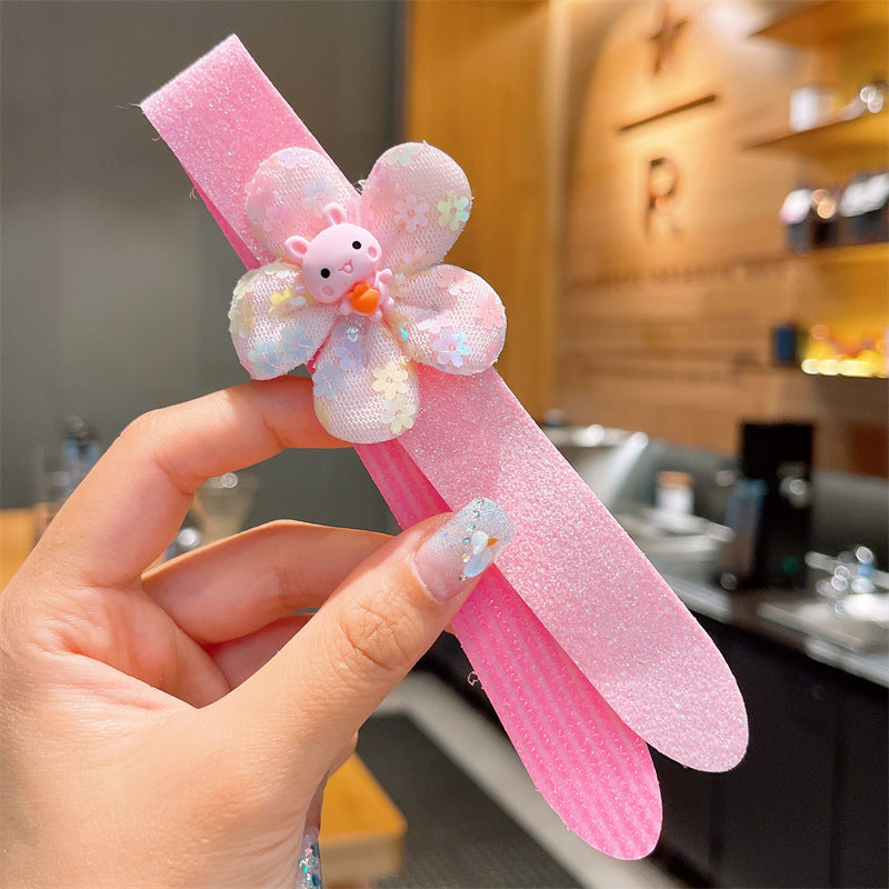 Kids' hair clips, magic hairbands, girls' bangs fixing headbands, children's hair accessories, pink color, imported from china