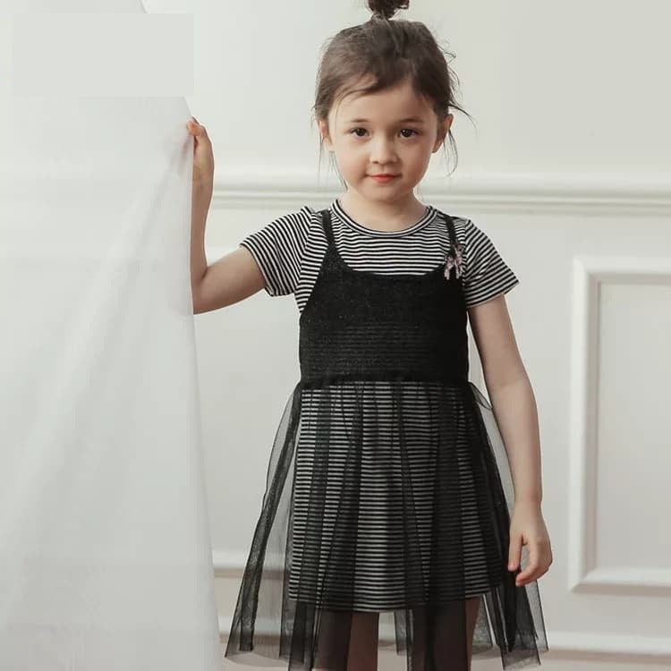 Summer Girls Black Color Dress, For 3 Year, Imported From China